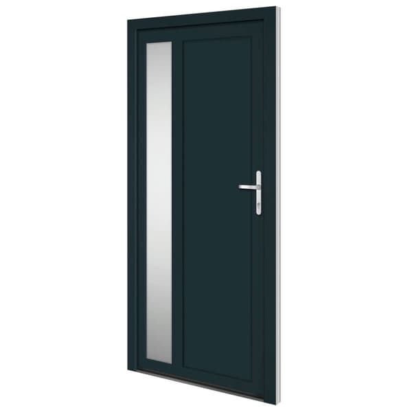 Ytterdörr antracit 98x200 cm PVC