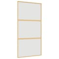 Miniatyrbild 2 av 2: Skjutdörr guld 102,5x205 cm frostat ESG-glas och aluminium