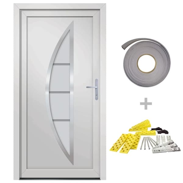 Ytterdörr vit 98x190 cm PVC