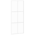 Miniatyrbild 2 av 2: Skjutdörr vit 90x205 cm härdat glas och aluminium
