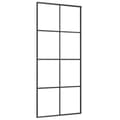 Miniatyrbild 2 av 2: Skjutdörr aluminium med ESG-glas 90x205 cm svart