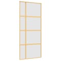 Miniatyrbild 2 av 2: Skjutdörr guld 90x205 cm frostat ESG-glas och aluminium