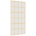 Miniatyrbild 2 av 2: Skjutdörr guld 102,5x205 cm frostat ESG-glas och aluminium