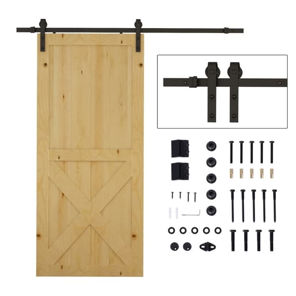 Rootzin liukuoven kiinnitysjärjestelmä - Sisäoven laitteisto - Navetan oven varusteet - Ruosteenkestävä - 200 cm x 4 cm x 0,6 cm