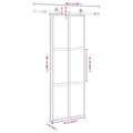 Miniatyrbillede 8 af 8: vidaXL skydedør med hardwaresæt 76x205 cm hærdet glas og aluminium