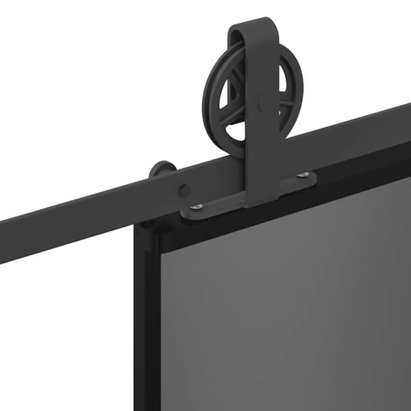 vidaXL skydedør med hardwaresæt 102,5x205 cm hærdet glas og aluminium