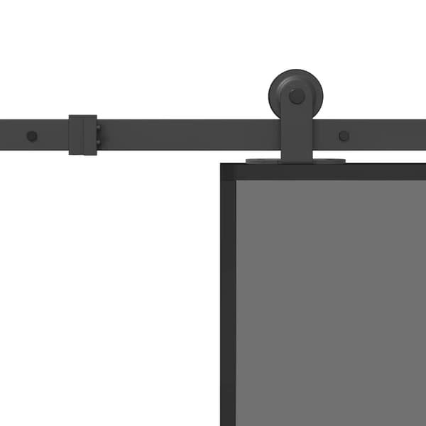 vidaXL Skyvedør med monteringssett 102,5x205 cm herdet glass&aluminium