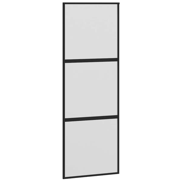 vidaXL liukuovi laitteistosarjalla 76x205 cm karkaistu lasi alumiini