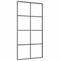 Miniatyrbillede 4 af 8: vidaXL skydedør med hardwaresæt 102,5x205 cm sikkerhedsglas aluminium