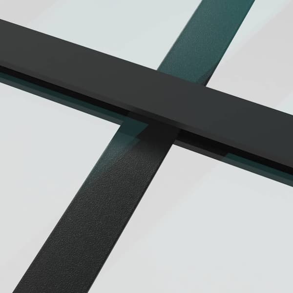 vidaXL skydedør med hardwaresæt 102,5x205 cm sikkerhedsglas aluminium