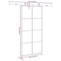 Miniatyrbillede 8 af 8: vidaXL skydedør med hardwaresæt 102,5x205 cm sikkerhedsglas aluminium