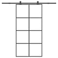 Miniatyrbillede 1 af 8: vidaXL skydedør med hardwaresæt 102,5x205 cm sikkerhedsglas aluminium