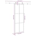 Pikkukuva 8 / 8: vidaXL liukuovi laitteistosarjalla 76x205 cm karkaistu lasi alumiini