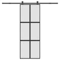 Pikkukuva 1 / 8: vidaXL liukuovi laitteistosarjalla 76x205 cm karkaistu lasi alumiini