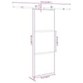 Pikkukuva 8 / 8: vidaXL liukuovi laitteistosarjalla 76x205 cm karkaistu lasi alumiini