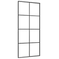 Miniatyrbilde 4 av 8: vidaXL Skyvedør med monteringssett 90x205 cm ESG glass og aluminium