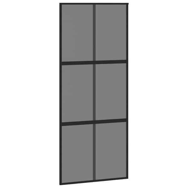 vidaXL liukuovi laitteistosarjalla 90x205cm karkaistu lasi ja alumiini