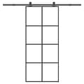 Pikkukuva 1 / 8: vidaXL Liukuovi asennustarvikkeilla 90x205 cm ESG lasi ja alumiini