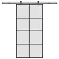 Miniatyrbild 1 av 8: vidaXL Skjutdörr med hårdvara 102,5x205 cm ESG-glas och aluminium