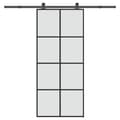 Pikkukuva 1 / 8: vidaXL Liukuovi asennustarvikkeilla 90x205 cm ESG lasi ja alumiini