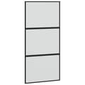 Miniatyrbilde 4 av 8: vidaXL Skyvedør med monteringssett 102,5x205 cm herdet glass&aluminium