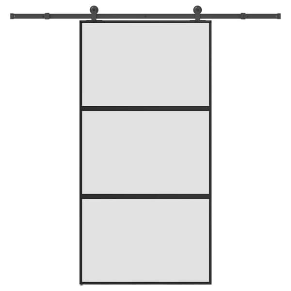 vidaXL liukuovi laitteistosarjalla 102,5x205 cm karkaistu lasi