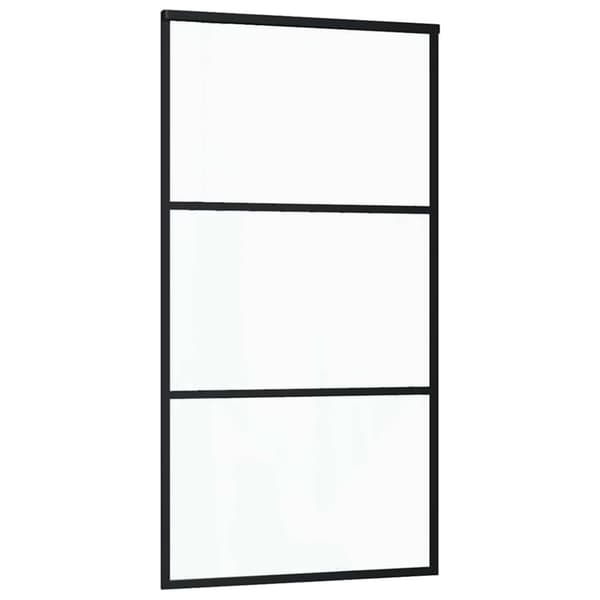vidaXL Skyvedør med monteringssett 102x205 cm ESG glass og aluminium