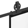 Miniatyrbilde 5 av 8: vidaXL Skyvedør med monteringssett 102x205 cm ESG glass og aluminium