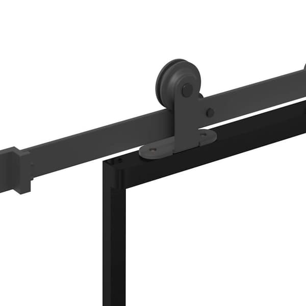 vidaXL Skjutdörr med beslagset 102x205 cm ESG glas och aluminium