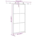 Miniatyrbild 8 av 8: vidaXL Skjutdörr med beslagset 102x205 cm ESG glas och aluminium