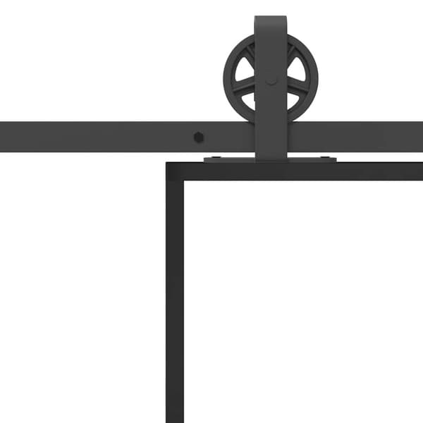 vidaXL skydedør m. monteringssæt 102x205cm sikkerhedsglas og aluminium