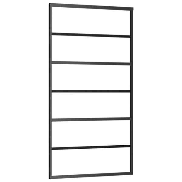 vidaXL skydedør m. monteringssæt 102x205cm sikkerhedsglas og aluminium