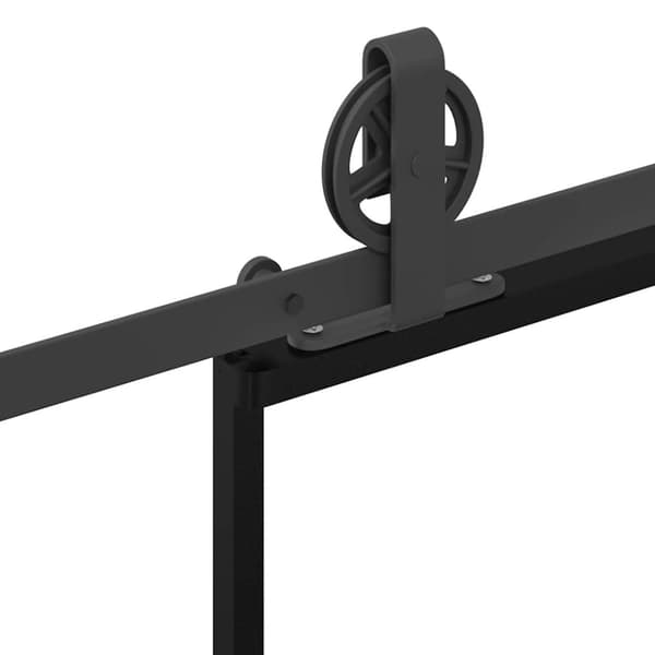 vidaXL skydedør m. monteringssæt 102x205cm sikkerhedsglas og aluminium