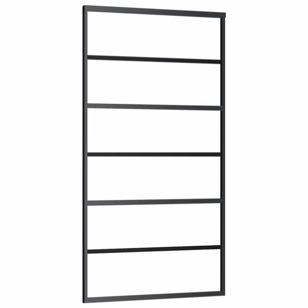 vidaXL Skjutdörr med beslagset 102x205 cm ESG glas och aluminium