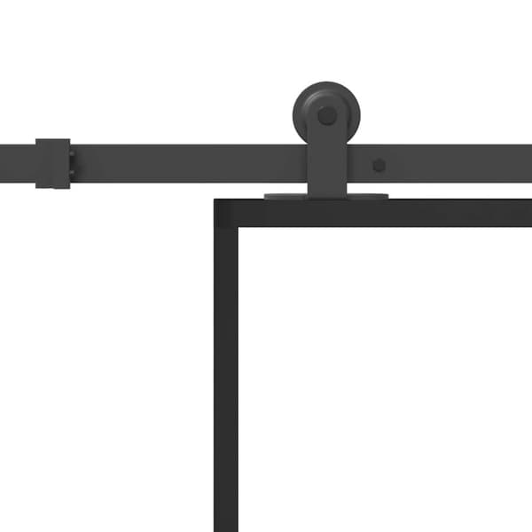 vidaXL Skjutdörr med beslagset 102x205 cm ESG glas och aluminium
