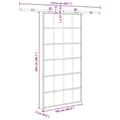 Pikkukuva 8 / 8: vidaXL liukuovi laitteistosarjalla 102x205 cm ESG lasi ja alumiini