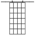 Pikkukuva 1 / 8: vidaXL liukuovi laitteistosarjalla 102x205 cm ESG lasi ja alumiini