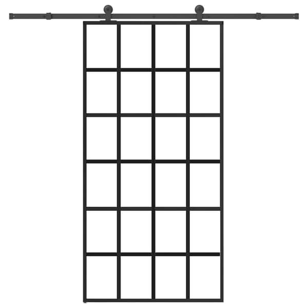 vidaXL liukuovi laitteistosarjalla 102x205 cm ESG lasi ja alumiini