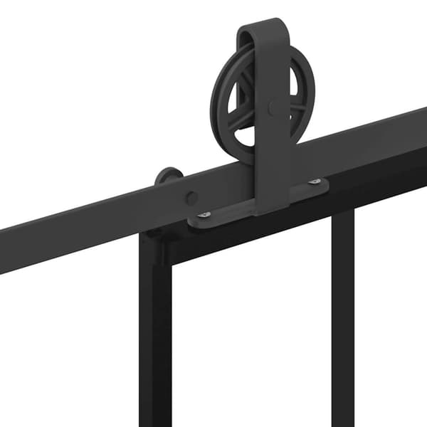 vidaXL Skjutdörr med beslagset ESG glas och aluminium 76x205 cm