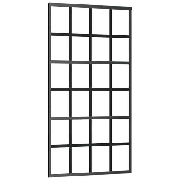 vidaXL skydedør m. monteringssæt 102x205cm sikkerhedsglas og aluminium