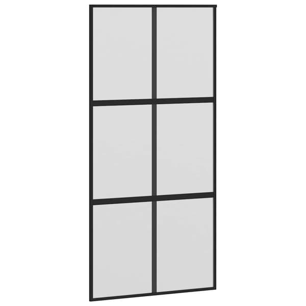 vidaXL skydedør med hardwaresæt 102,5x205 cm hærdet glas og aluminium