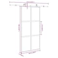 Miniatyrbillede 8 af 8: vidaXL skydedør med hardwaresæt 102,5x205 cm hærdet glas og aluminium