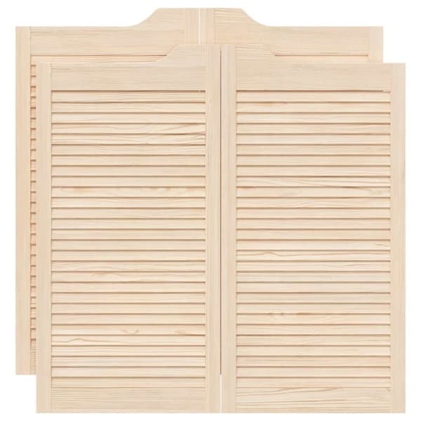Slagdörrar lamelldesign 2-par 100x100 cm massiv trä furu