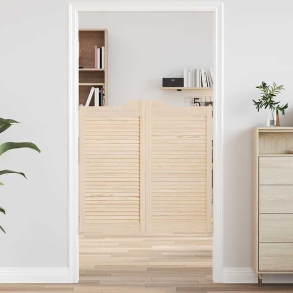 Slagdörrar lamelldesign 2-par 100x100 cm massiv trä furu