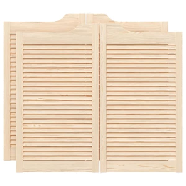 Slagdörrar lamelldesign 2-par 90x100 cm massivt trä furu