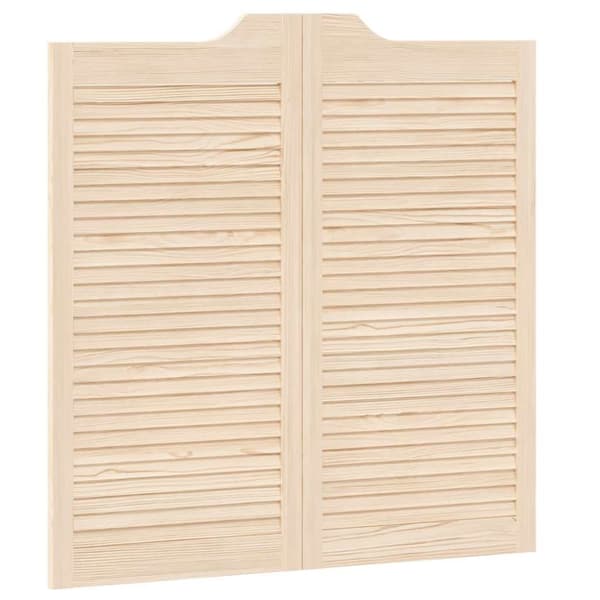 Slagdörrar lamelldesign 1-par 100x100 cm massiv trä furu