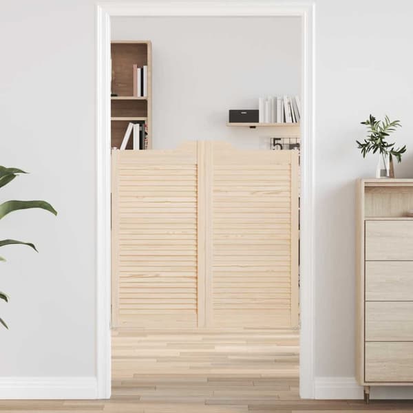 Slagdörrar lamelldesign 1-par 100x100 cm massiv trä furu