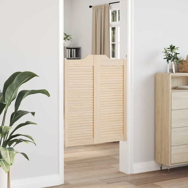 vidaXL Slagdörrar lamelldesign 1-par 100x80 cm massiv trä furu