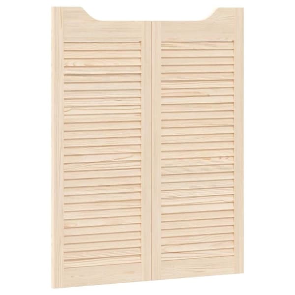 vidaXL Slagdörrar lamelldesign 1-par 100x80 cm massiv trä furu