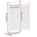 Miniatyrbild 11 av 11: vidaXL Slagdörrar lamelldesign 1-par 100x80 cm massiv trä furu